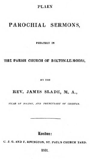 [Gutenberg 62223] • Plain Parochial Sermons, preached in the Parish Church of Bolton-le-Moors